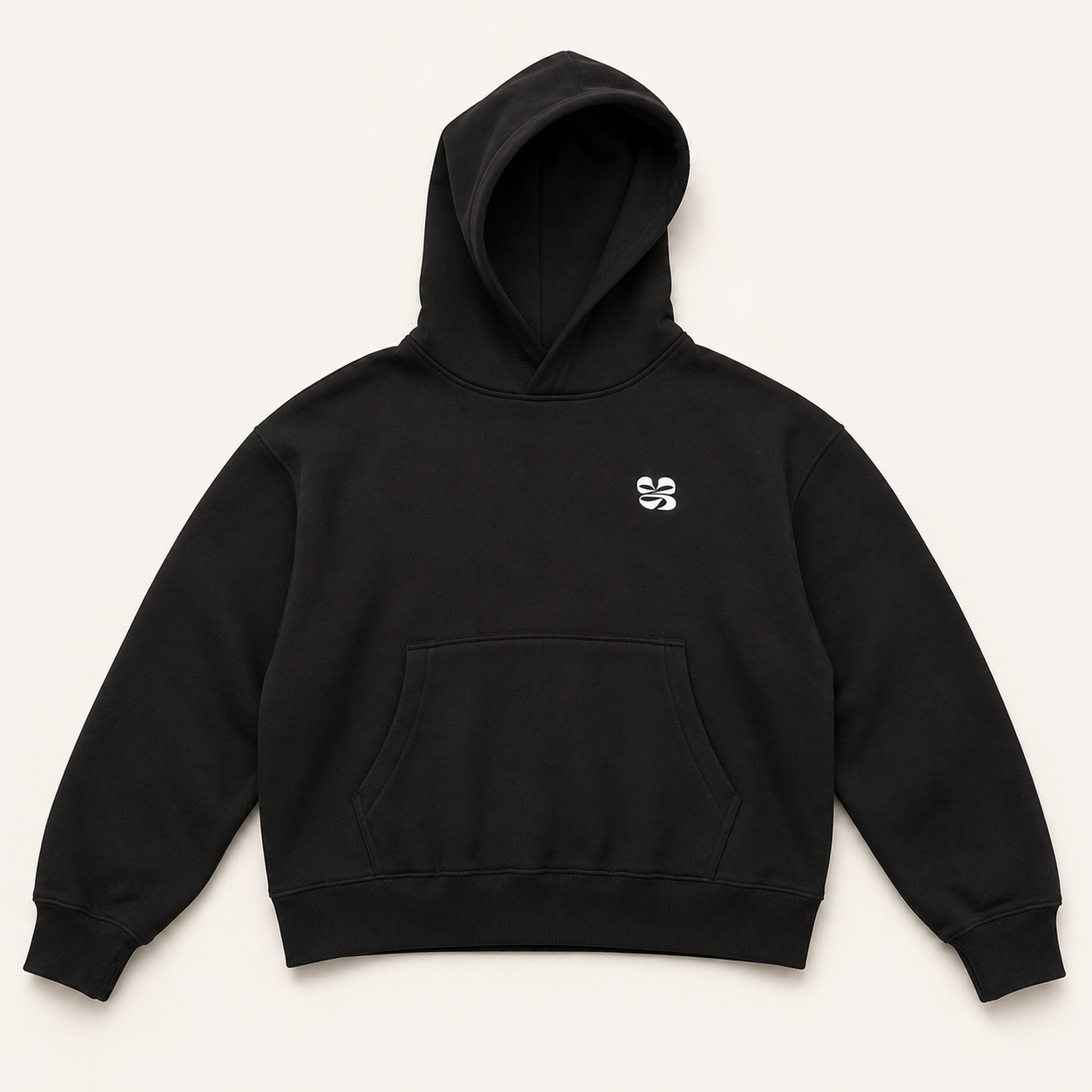 Club 93 black hoodie front view